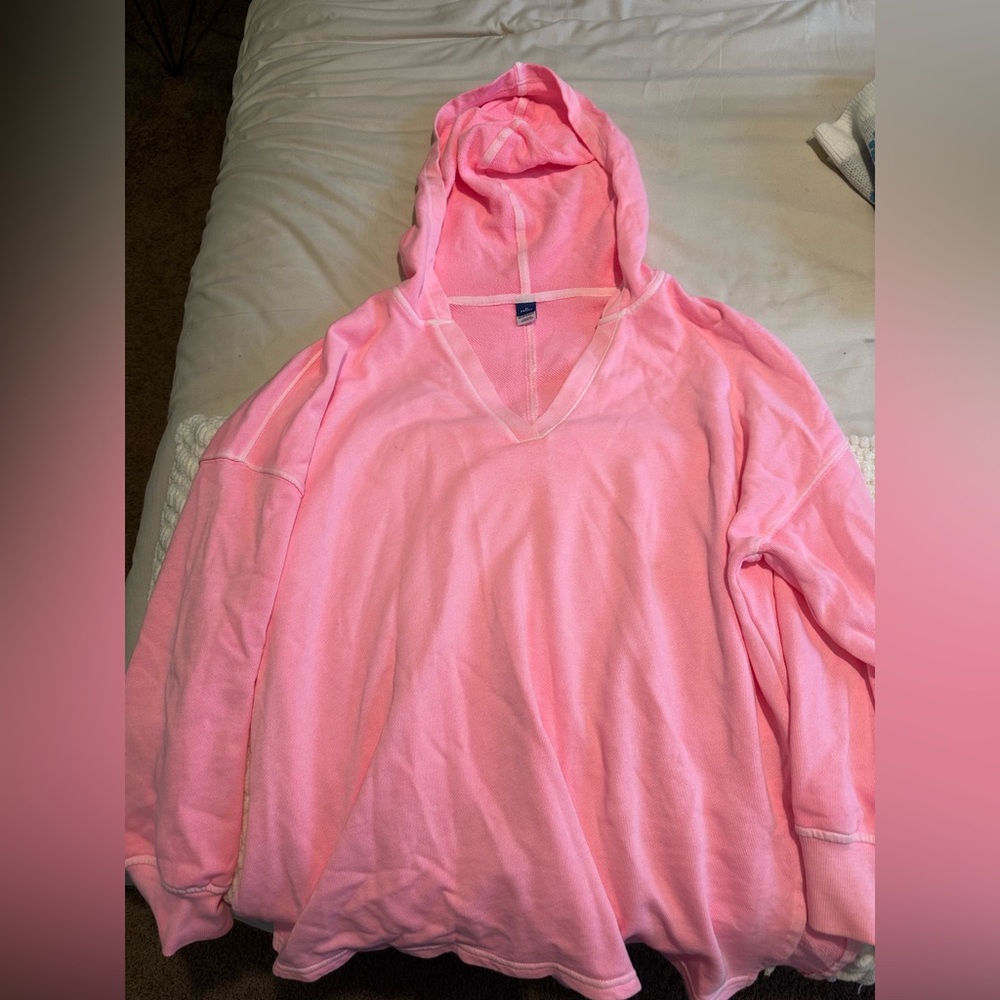 Oversized pink hoodie